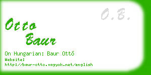 otto baur business card
